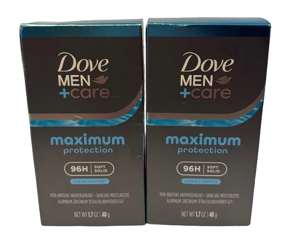Dove Men+Care Maximum Protection Antiperspirant Clean Comfort 1.7 oz 2 Pack 96H